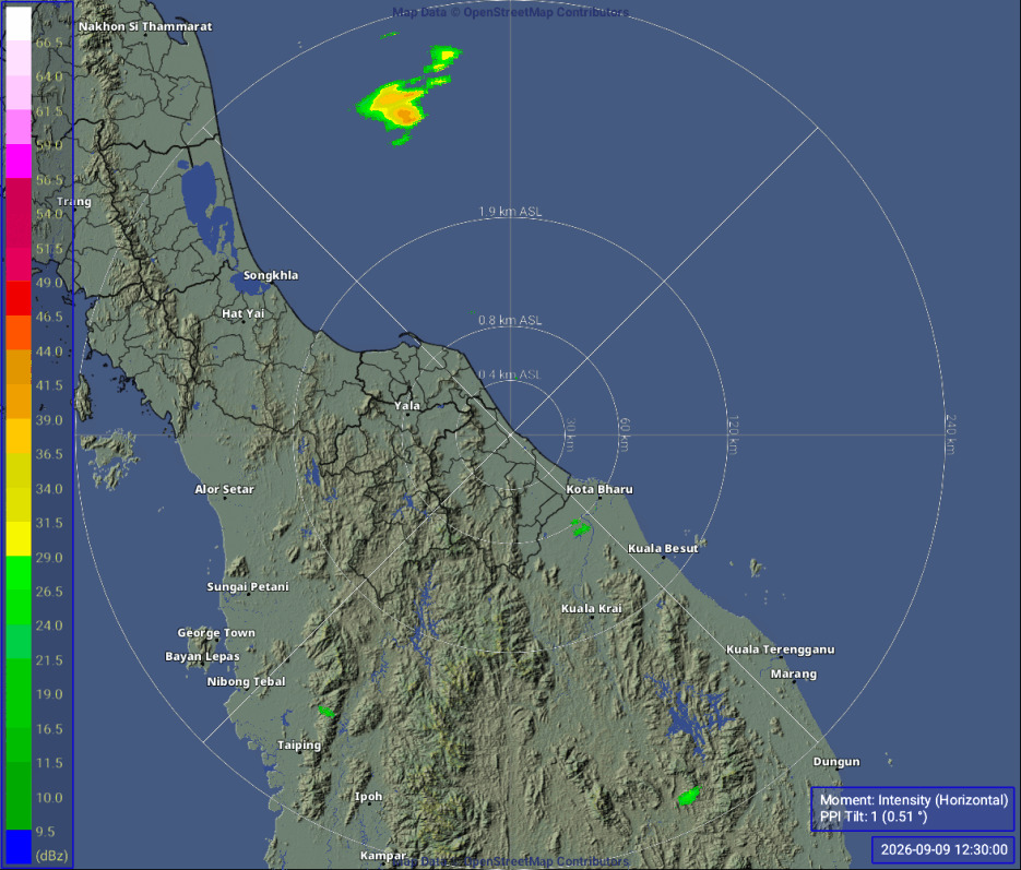 ภาพเรดาร์ฝนนราธิวาส ล่าสุด วันนี้ เรดาร์นราธิวาส.