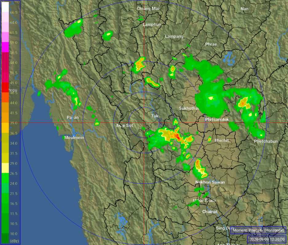 ภาพเรดาร์ฝน ตาก ล่าสุด วันนี้